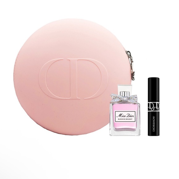 Dior Pink Cosmetic Bag and essentials - Picture 1 of 7